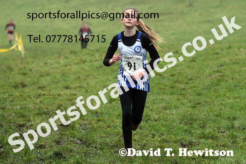 Girls under-15s, NECAA Junior Cross Country Relays, Thornley Farm, Peterlee, Saturday, December 12th. Photo: David T. Hewitson/Sports for All Pics